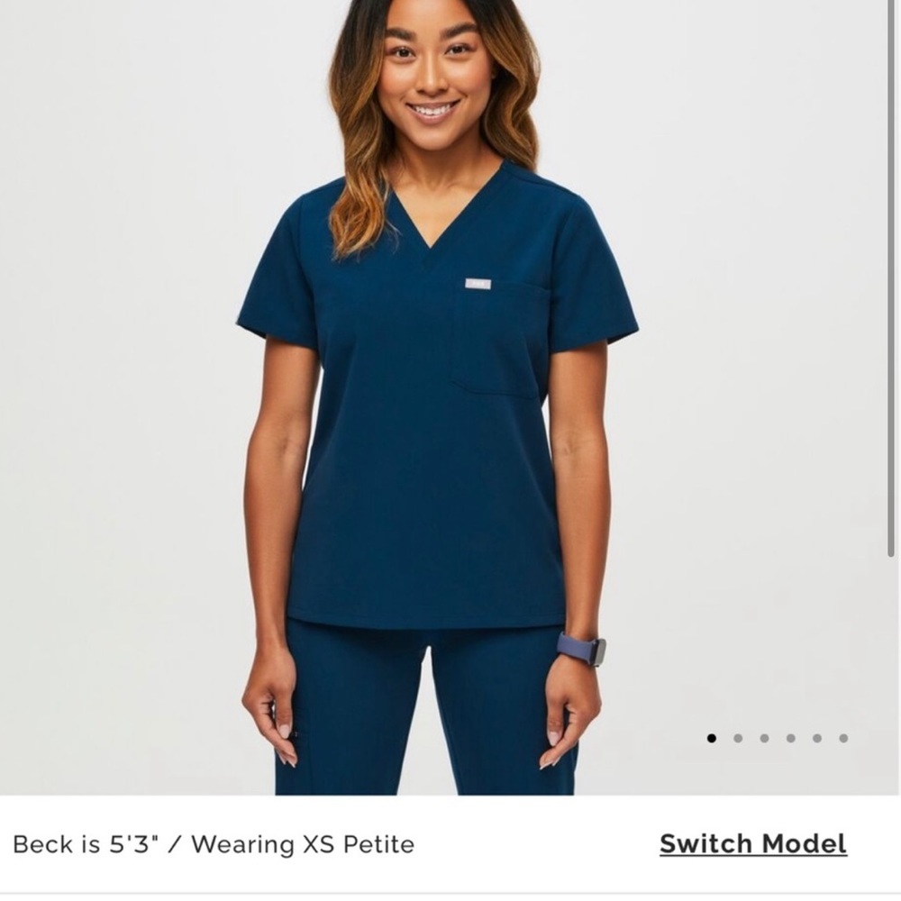 Women’s Catarina Figs Scrub Top - Deep Reef - XS